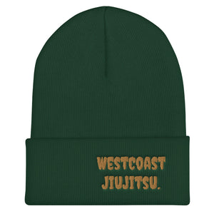 West Coast Jiujitsu Cuffed Beanie Old Gold